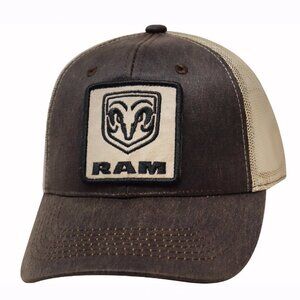 RAM Logo Embroidered Patch Brown Mesh Cap Hat - NEW FAST SHIPPING